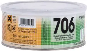 U-Pol Products 7061 Stronghold Body Filler for Plastic - 600ml Tin U-Pol Products 7061 Stronghold Body Filler for Plastic - 600ml Tin