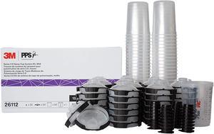 3M 26112 PPS 2.0 Spray Gun Cup, Liners Kit, 200-Micron Filter, Midi, 13.5 Ounces