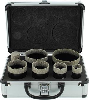 BISupply Ceramic Bit Set - 7pc Steel Vacuum Brazed Diamond Bit Hole Saw Kit