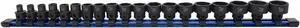 Astro Tools 78319 19pc 3/8" Drive Low Profile Nano Impact Socket Set 6-24mm