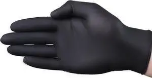 VGuard A11A31 Nitrile Gloves - 1 Box 100CT 3.5mil Small Black Disposable Gloves