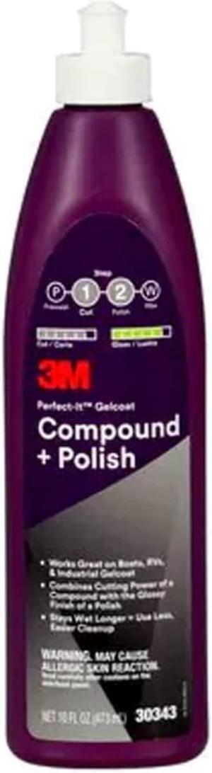 3M Perfect-It Gelcoat Compound + Polish 30344, 1 qt (32 fl oz/946 mL)