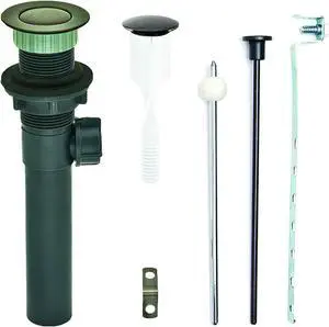 PF WaterWorks PF0324-ORB-GR ClogFREE Patented Bathroom Sink Pop-Up Drain, Bronze