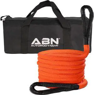 ABN Kinetic Recovery Rope - 1in x 30ft Orange 30,000lb Cap Kinetic Tow Ropes
