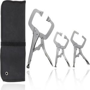 DCT | C Clamps for Woodworking Welding Clamps Locking Pliers Set 3pc  11 6
