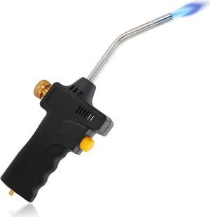 BISupply Propane Torch Head with Igniter Flame - Gas Hand Torch Fire Burner Gun