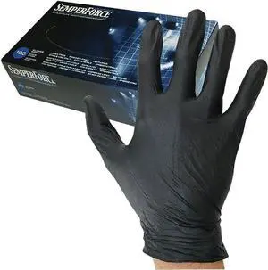 Sempermed BKNF104, SemperForce Black Nitrile Glove, L, 100 per Box