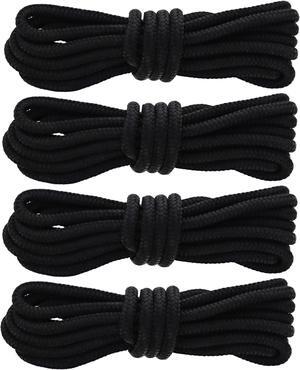BISupply 4pk Nylon Dock Lines - 5800lb Cap 3/8in x 15 Foot Boat Ropes with Loop