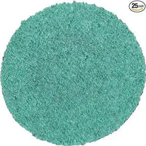 3M Green Corps Roloc Disc 36525, 40+ Grit, 2 in, Pack of 25 Heavy Duty