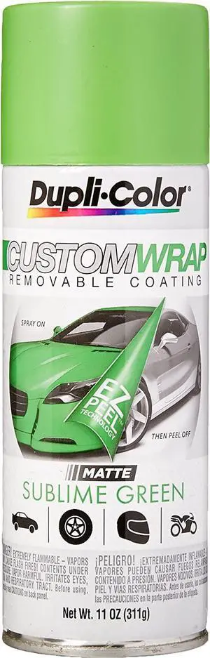 Dupli-Color ECWRC8037 Custom Wrap Matte Sublime Green Aerosol