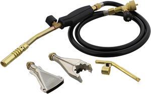 BISupply Hand Held Propane Torch Kit - 50in Handheld Torch with Hose and Burners