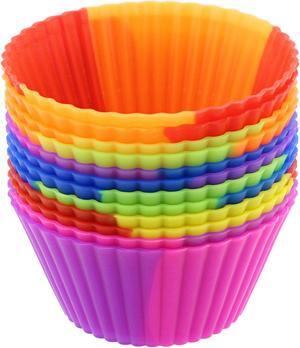7Penn Silicone Cupcake Baking Cups Reusable Muffin Liners Small 12pc Multicolor