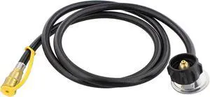 BISupply Low Pressure Regulator Hose 8ft Steel Propane Gas Grill and Heater