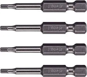 VEGA 5/32" Hex Power Bits. Grade ¼ Inch Hex Shank 5/32", 2 Inch Power Bits