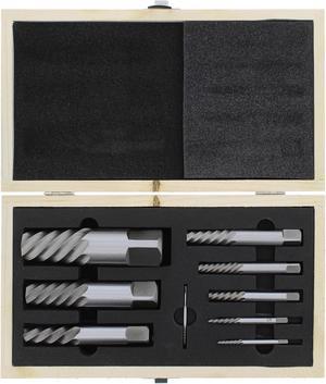 ABN Jumbo Spiral Flute Extractor  9pc Easy Out Screw Extractor Set With Case