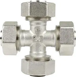 Maxline Multi Directional 3/4" Cross Fitting Tubing Air Piping M8042 Splitter