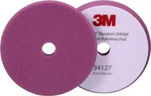 3M Perfect-It Random Orbital Foam Polishing Pad, 6"/150 mm, Purple, 34127