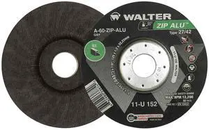 Walter 11U152 ZIP ALU Wheel [Pack of 25] 60 Grit, 5 in.