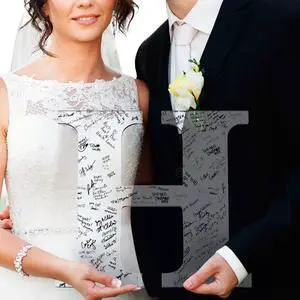 7Penn Big Letter H for Guest Book Signing - 22 Inch Acrylic Marquee Letter