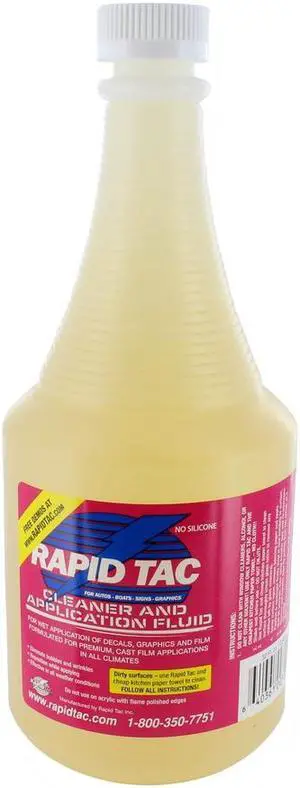 RAPID TAC Application fluid for Vinyl Wraps Decals Stickers 32oz Sprayer