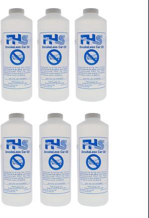 FHS SmokeLess Lite Car Oil, High Performance for Smoking Engines, 1 Qt, 6 Pack