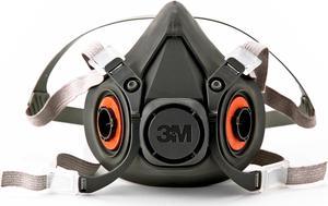 3M 7026 Reusable Half Face Mask Respirator, Medium, 6200