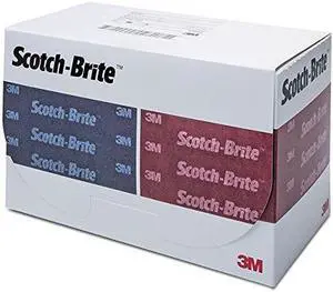 3M Scotch-Brite 64659 Durable Flex Hand Pads, Case of 25 Pads in Total