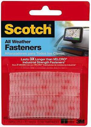 3M Scotch Extreme Fasteners 1" x 3" Clear 2/Pack RF6730