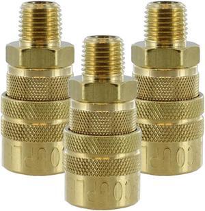 Milton 716 1/4" NPT Male "M" Style Coupler-3 Pack