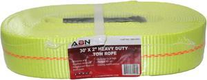 ABN Tow Strap with Loops 2 x 30 Vehicle Recovery Rope 16000lbs Recovery Strap