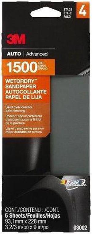 3M 03002 Imperial Wetordry 3-2/3' x 9' 1500 Grit Automotive Sandpaper