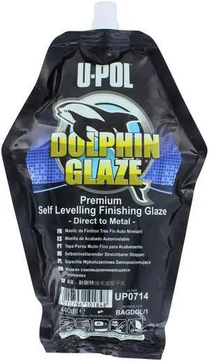 U-Pol 0714 DOLPHIN Glaze Brushable Finishing Putty 440ml Filler Bag (Upol 714)