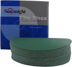 Sunmight 01414 6" 320 Grit No Hole Film Sanding Discs (50 Pieces)