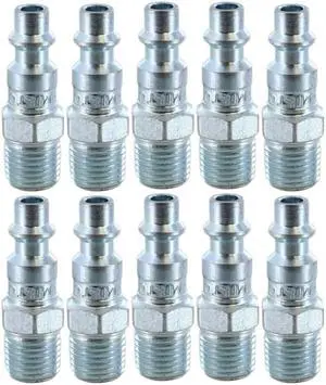 Milton 727 NPT "M" Style 1/4 Male Air Line End Plug (MIL727) 10-Pack