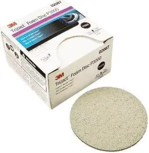 3M 02087 Trizact Hookit 3 Inch P3000 Grit Foam Disc, Automotive