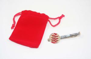 Handmade Baseball Stitching Tie Clip by Artist, Nathan Rueckert