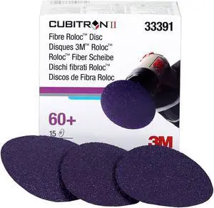 3M 33391 Cubitron II 3" 60 Grit Fibre Roloc Grinding Disc - 15 Discs/Box