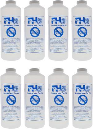 FHS SmokeLess Lite Car Oil, High Performance for Smoking Engines, 1 Qt, 8 Pack