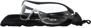 Encon Wraparound Veratti V6 Safety Glasses, Clear Lens, Black Frame (Pack of 1)