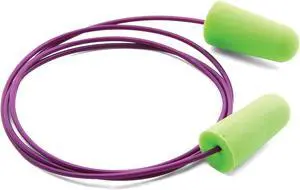 Moldex Pura-Fit Single-Use Earplugs Corded 33NRR Bright Green 100 Pairs 6900