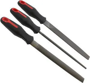 ABN Hand Deburring File 3pc Set – Metal Sharpening Hole Shaping Debur Files Kit