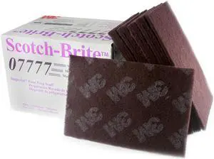 3M 07777 (1/2 Box - 10 pads) Paint Prep Scuff Hand Pad Maroon Scotch-Brite