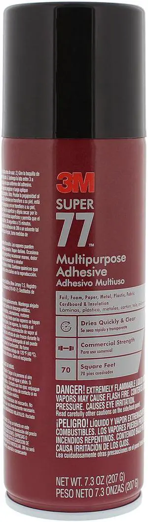 3M 76098 Super 77 Multi Purpose Adhesive, 7.3 oz.