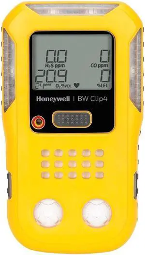 BW Technologies BWC4-Y-N Clip4, 4-gas (Combustible, O2, H2S, CO) Detector