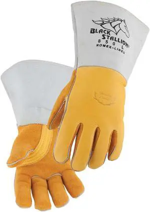REVCO INDUSTRIES 850L Black Elkskin Welding Glove,L,PR