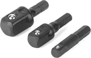Titan 12061 Stubby Impact Socket Adapter Set - Pack of 3