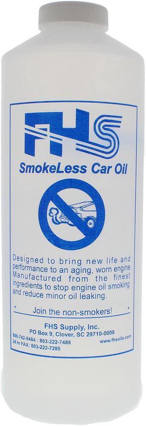 FHS SmokeLess Car Oil, High Performance Synthetic Blend for Worn Engines, 1 Qt.