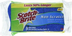 3M 93684 Scotch Brite 9 Pack Non-Scratch Scrub Sponges