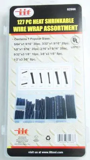 IIT 82986 127 Pc Heat Shrinkable Wire Wrap Assortment