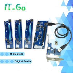 PCI-E x1 x16 Expansion kit PCIe x1 1 to 4 External PCI Express 16X slots Riser Card PCIe Port Multiplier Card